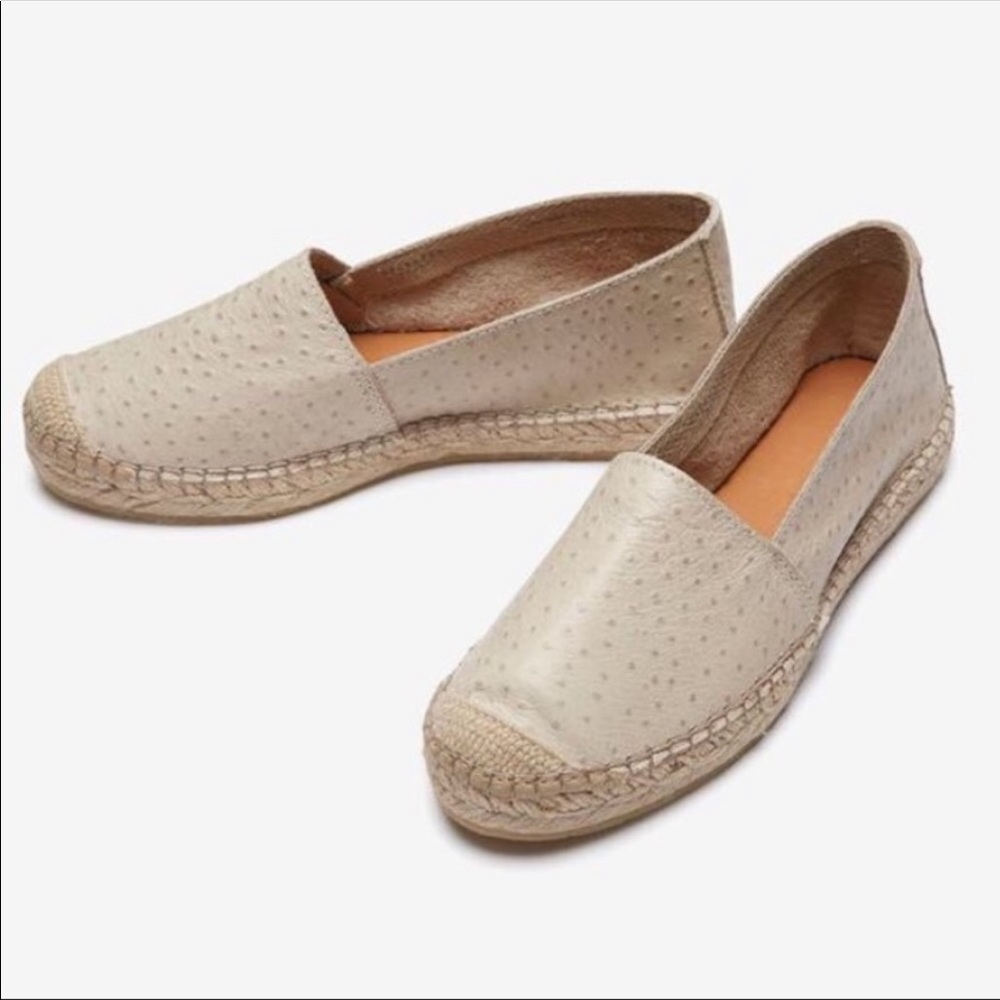 Women's Cream Espadrille Slip-On Flats